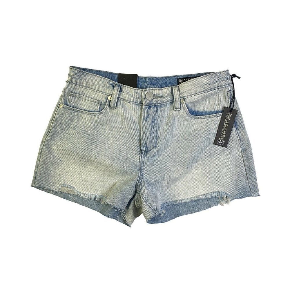 Blank NYC Light Blue Bleached Wash Distress Denim Cutoff Jean Shorts Size 27